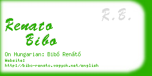 renato bibo business card